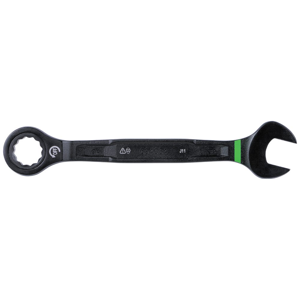 Klein Tools 69408G 8-Piece 90-Tooth Ratcheting Combo Wrench Set, SAE