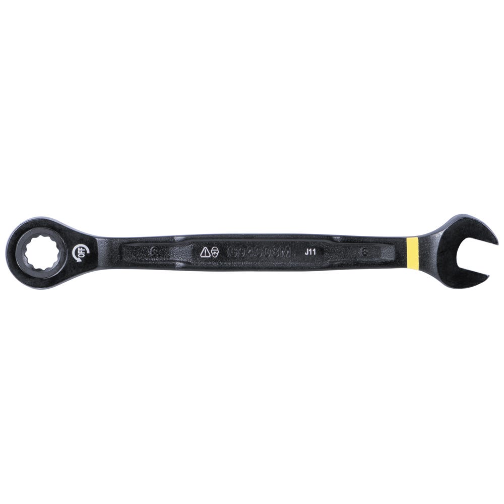 Klein Tools 69408MG 8-Piece 90-Tooth Ratcheting Combo Wrench Set, Metric