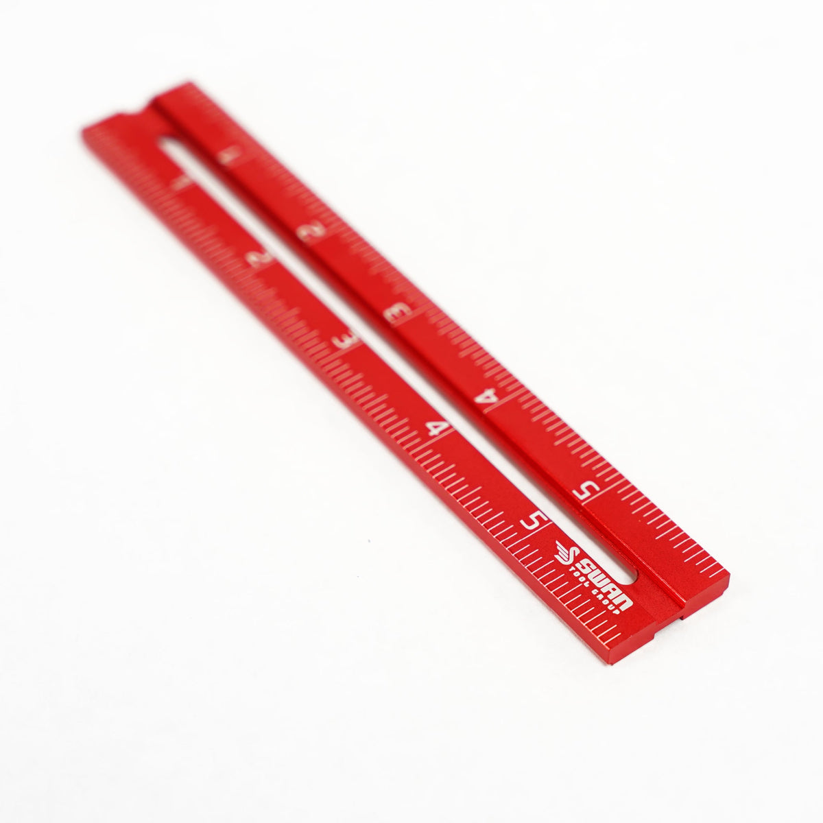 Swan Red Tail Ruler Set — 6 inch ruler detail
