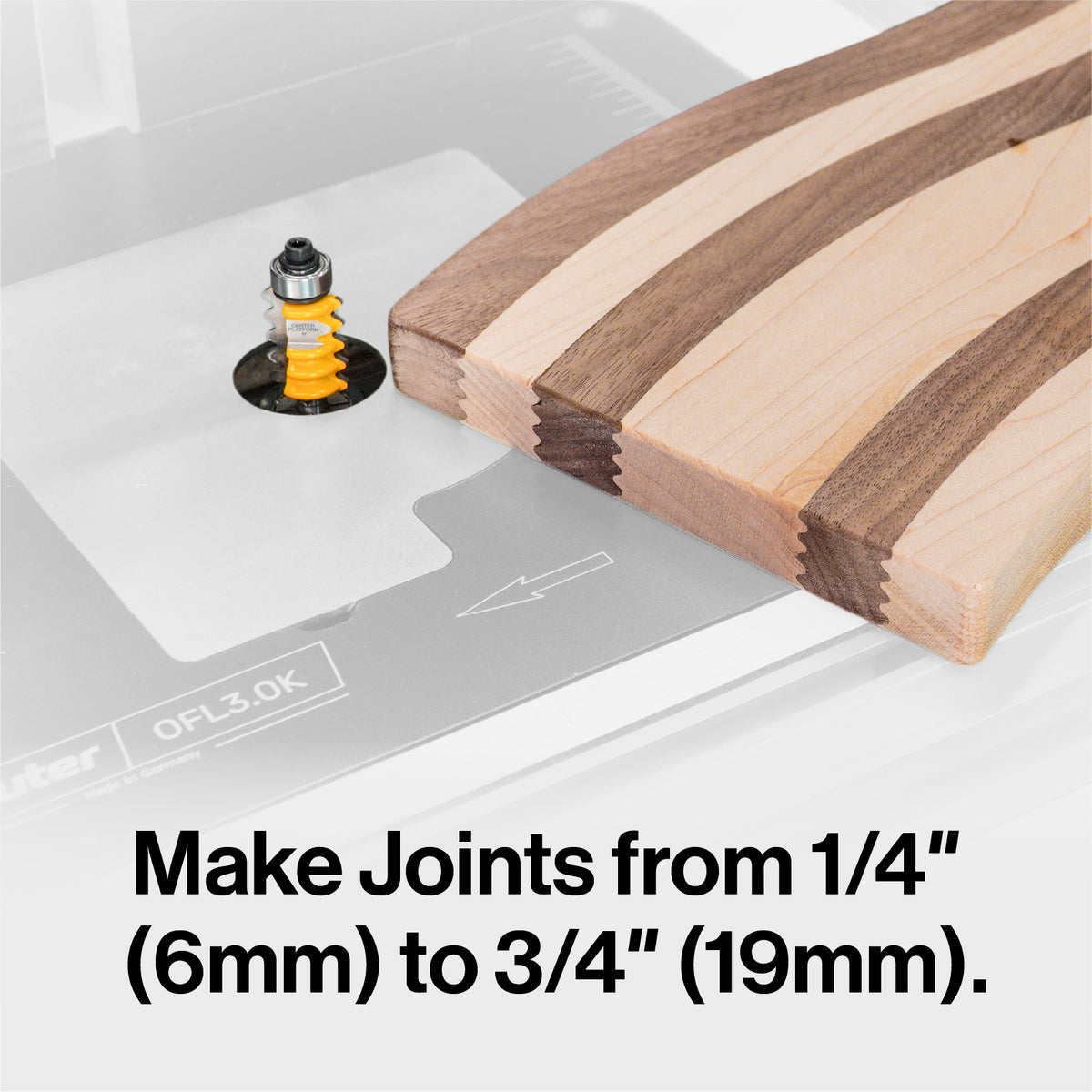 Micro Jig FITFINDER 3/4-in. Wave Reversible Glue Joint Router Bit, 1/4-in. Shank - image 3