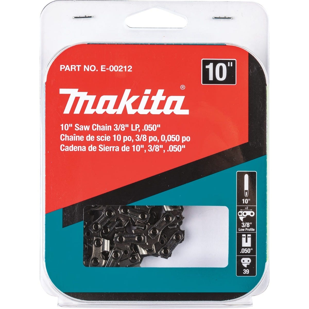 Makita E-00212 10-Inch Saw Chain, 3/8-Inch LP, .050-Inch
