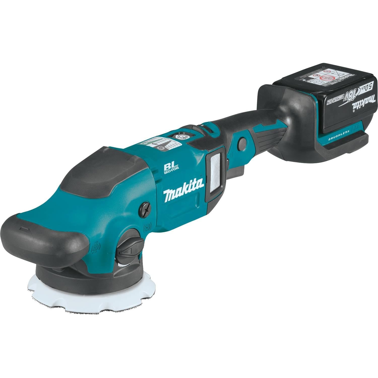 Makita XOP02T 18V LXT Lithium-Ion Brushless 5" / 6" Dual Action Random Orbit Polisher 5.0Ah Kit