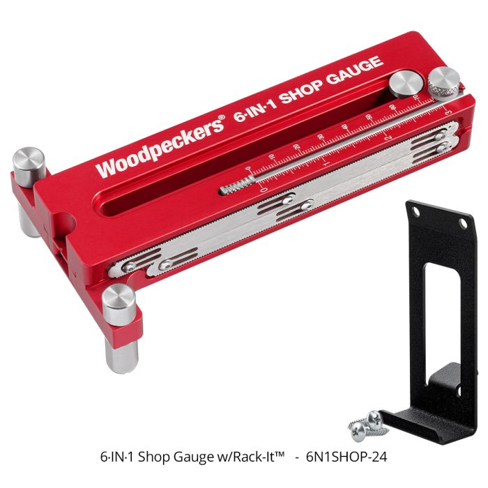 Woodpeckers 6N1SHOP-24 6-IN-1 Shop Gauge w/ Rack-It