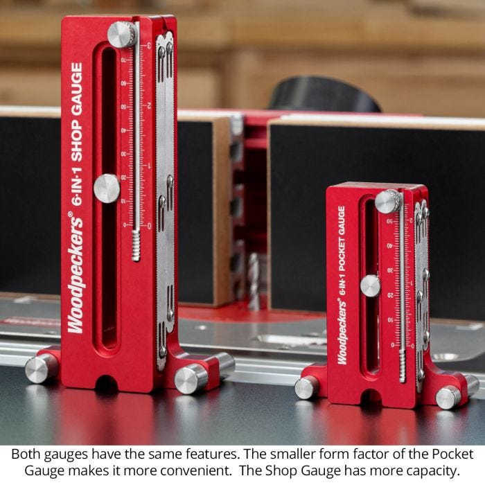 Woodpeckers 6N1SHOP-24 6-IN-1 Shop Gauge w/ Rack-It