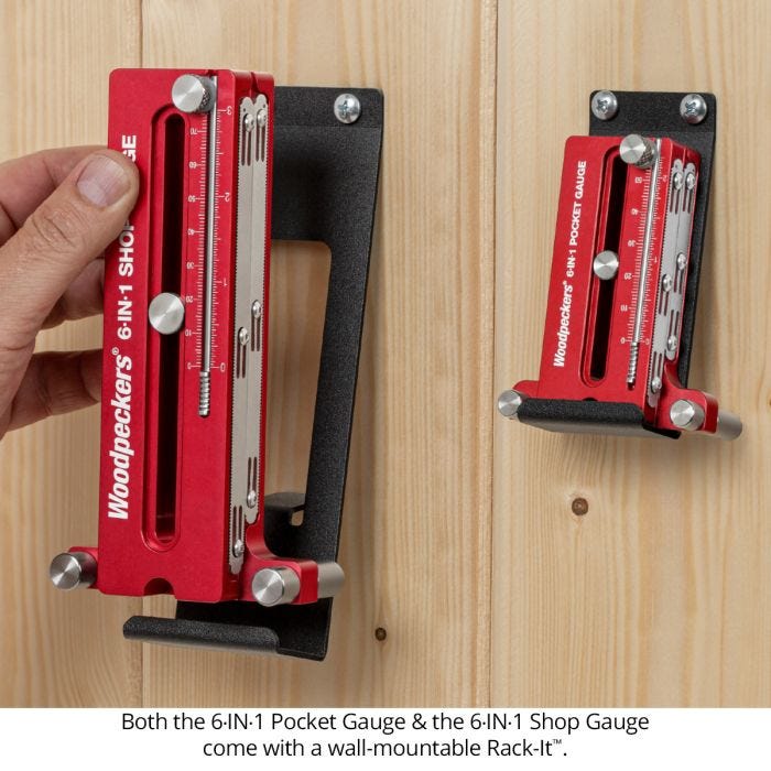 Woodpeckers 6N1SHOP-24 6-IN-1 Shop Gauge w/ Rack-It