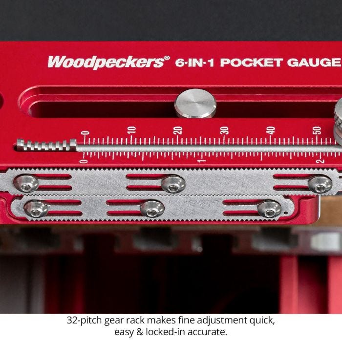 Woodpeckers 6N1SHOP-24 6-IN-1 Shop Gauge w/ Rack-It