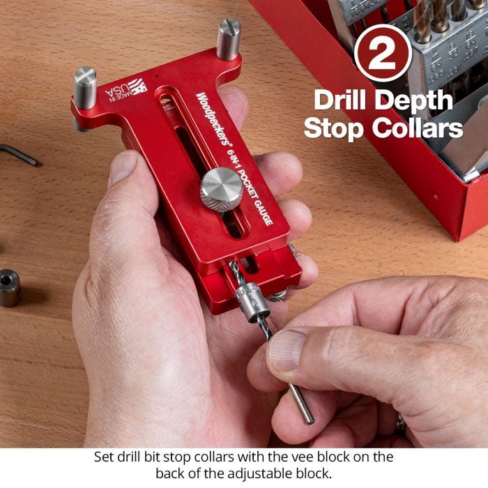 Woodpeckers 6N1SHOP-24 6-IN-1 Shop Gauge w/ Rack-It