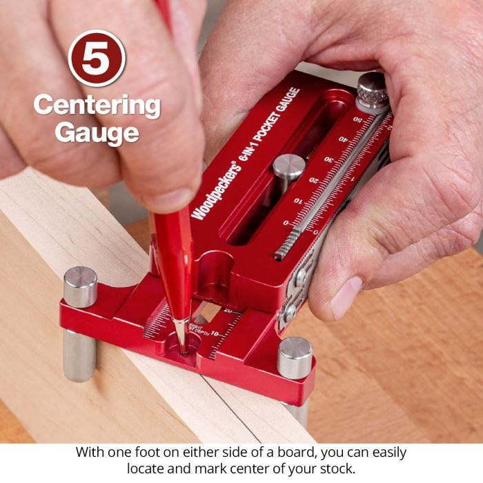 Woodpeckers 6N1SHOP-24 6-IN-1 Shop Gauge w/ Rack-It
