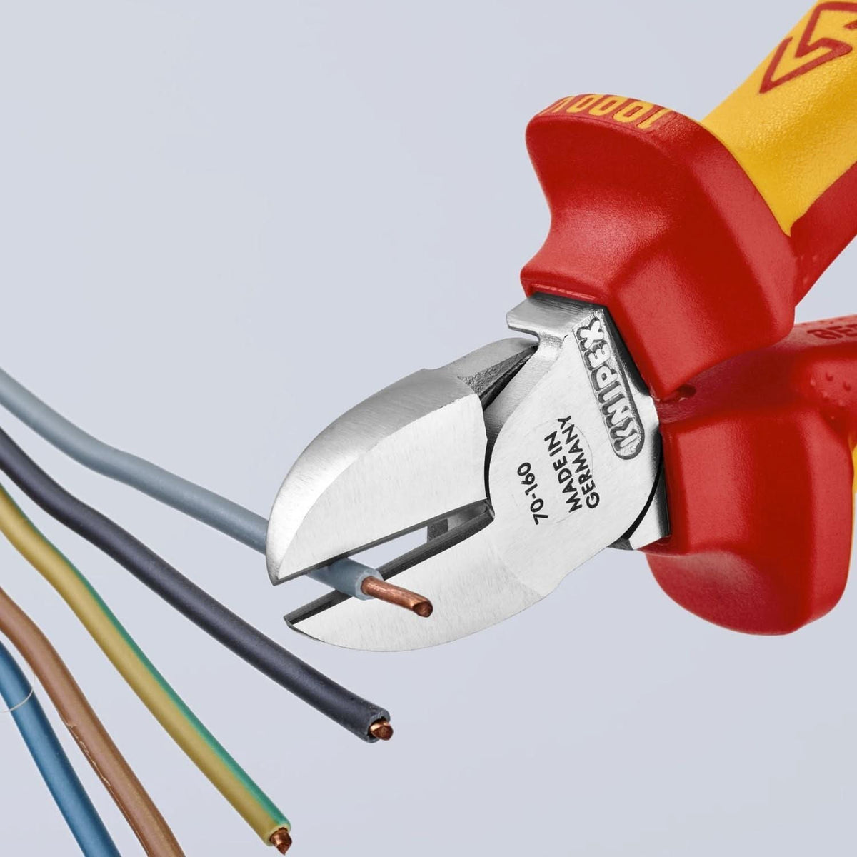 Knipex 70 06 160 T Diagonal Cutters-1000V Insulated-Tethered Attachment