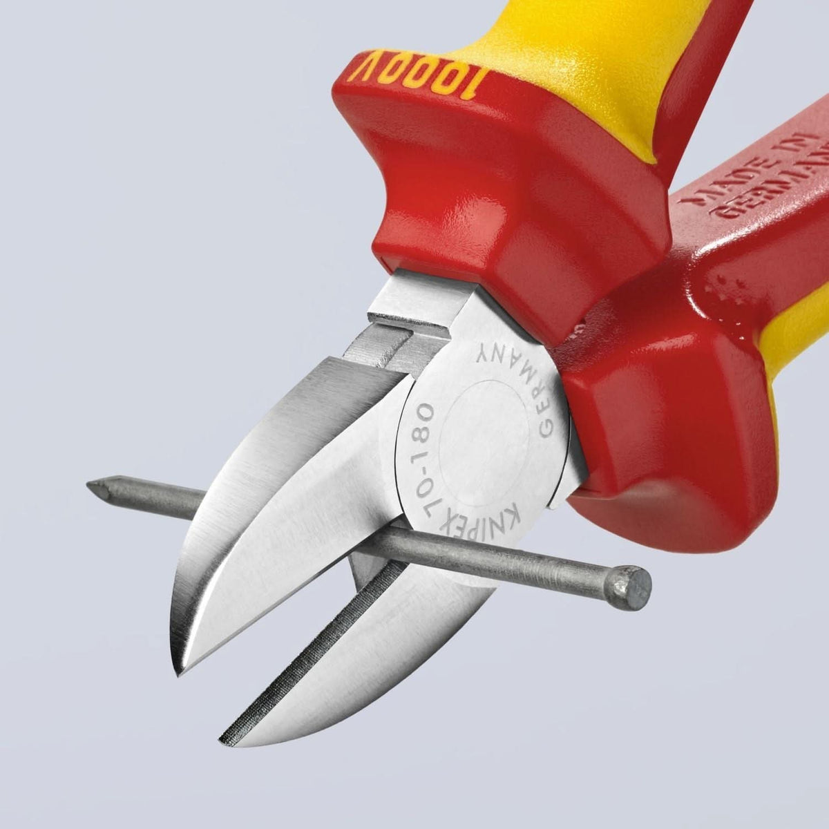 Knipex 70 06 180 T Diagonal Cutters-1000V Insulated-Tethered Attachment
