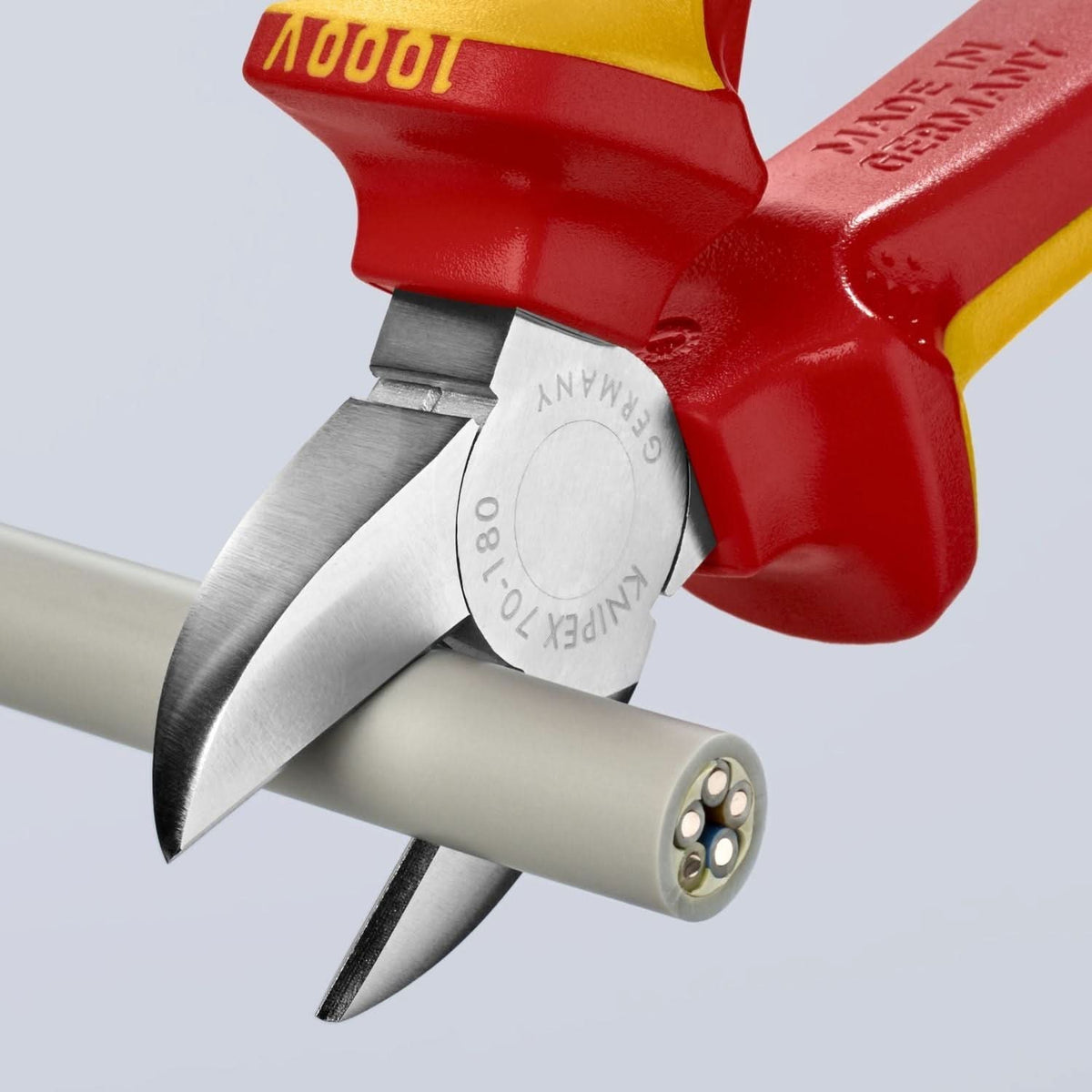 Knipex 70 06 180 T Diagonal Cutters-1000V Insulated-Tethered Attachment