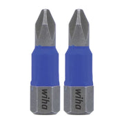 Wiha 70002 TerminatorBlue Impact Bit, Phillips #2, 1 in. (2-Pack)