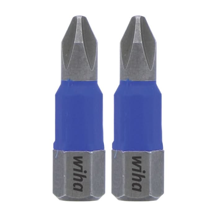 Wiha 70002 TerminatorBlue Impact Bit, Phillips #2, 1 in. (2-Pack)