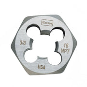 Irwin 7004 HANSON Hexagon Pipe Taper Dies (HCS) 3/8-in. - 18 NPT