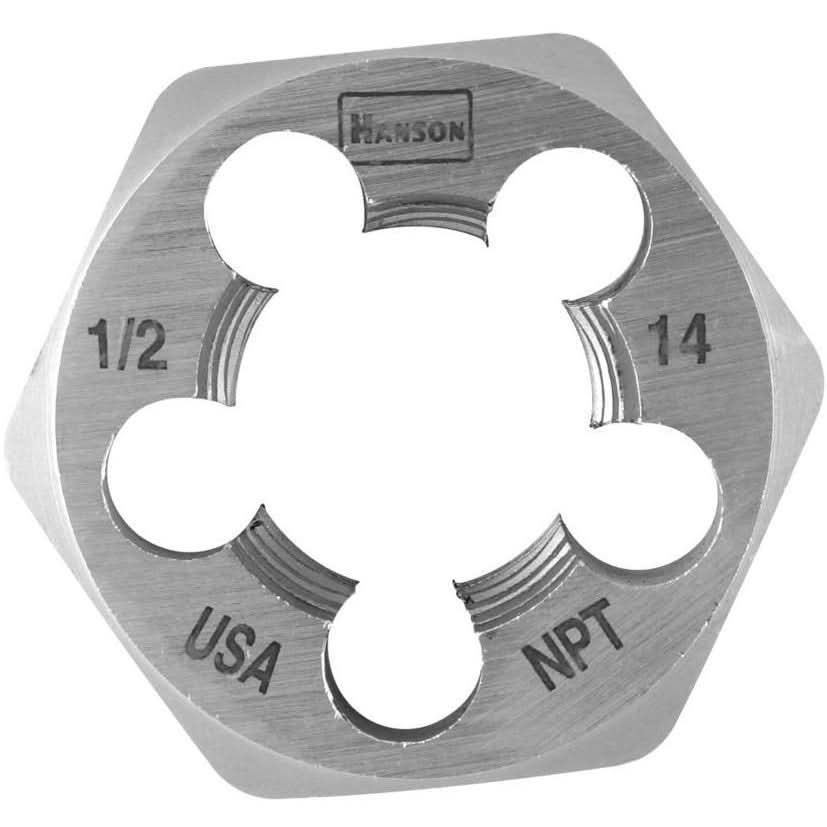 Irwin 7005 HANSON Hexagon Pipe Taper Dies (HCS) 1/2-in. - 14 NPT