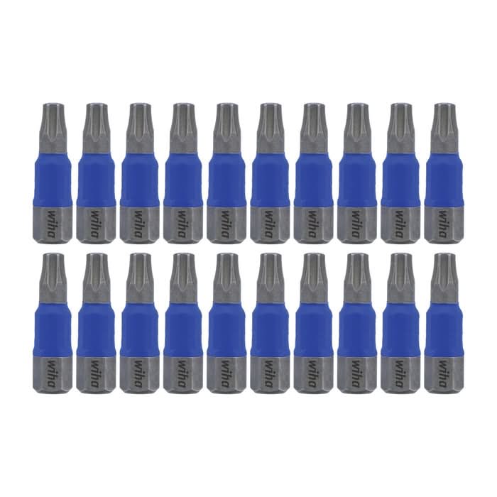 Wiha 70060 TerminatorBlue Impact Bit, Torx T25, 1 in. (20-Pack)