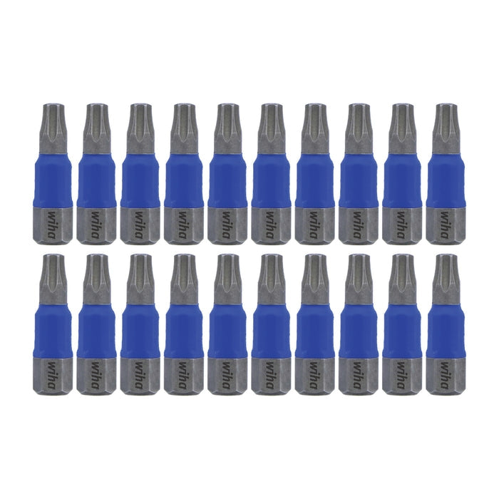 Wiha 70060 TerminatorBlue Impact Bit, Torx T25, 1 in. (20-Pack)