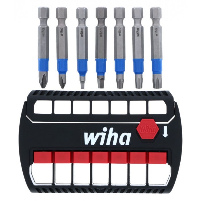 Wiha 70298 7-Piece TerminatorBlue Impact Bit Set, 2-in.