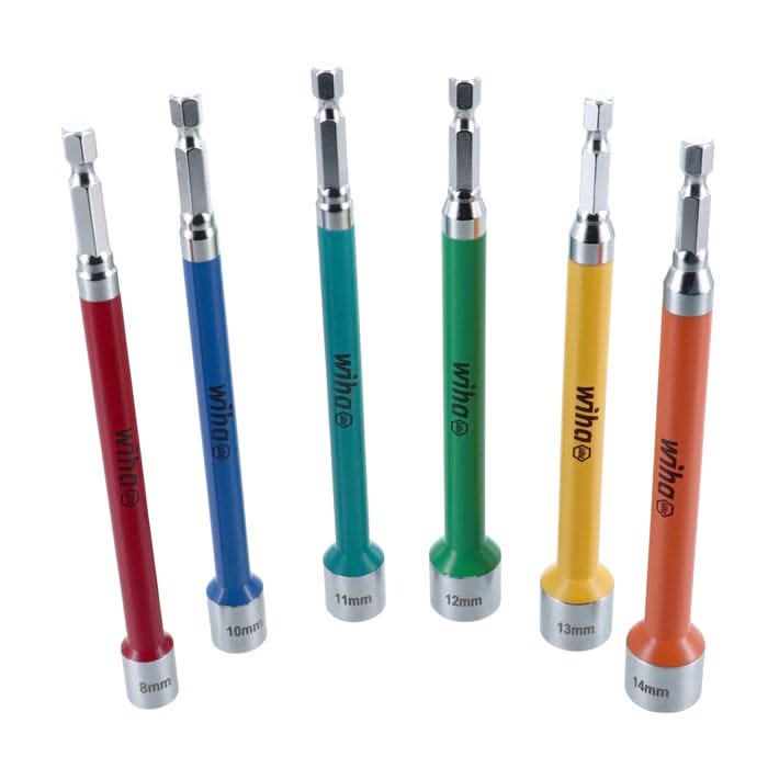 HA ページ Wiha 70487 6 Piece Color Coded Magnetic Nut Setter Set, Metric