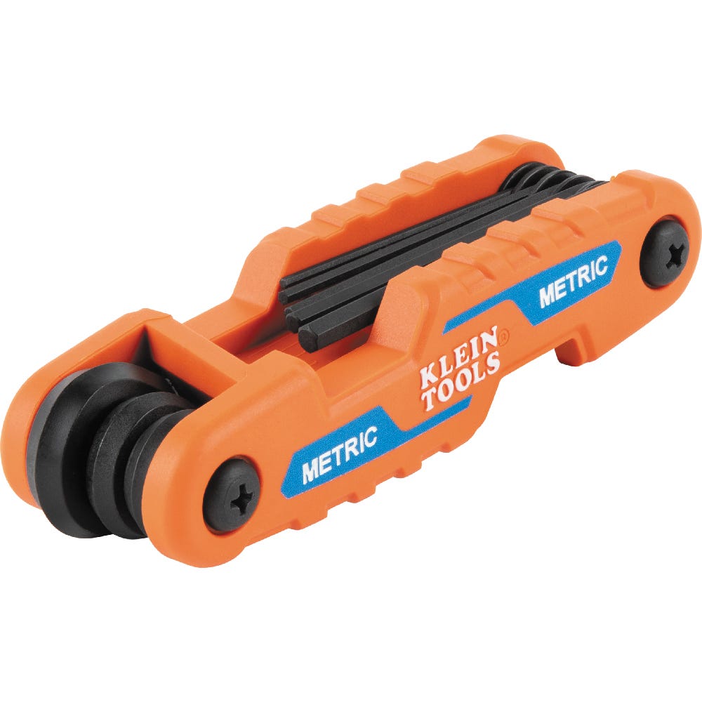 Klein Tools 70540M Compact Folding Hex Key Set, 8-Key, Metric Sizes