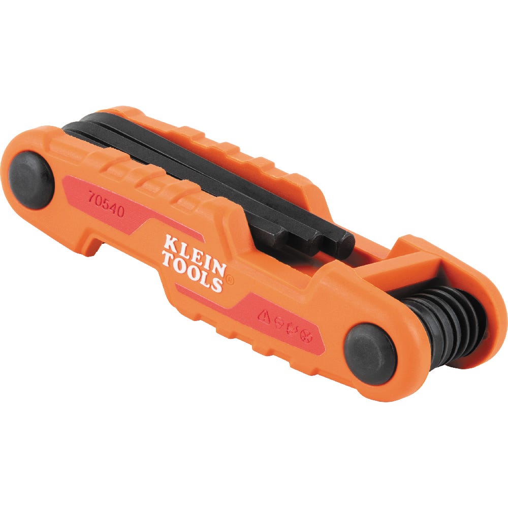 Klein Tools 70542 Compact Folding Hex Key Set, SAE and Metric