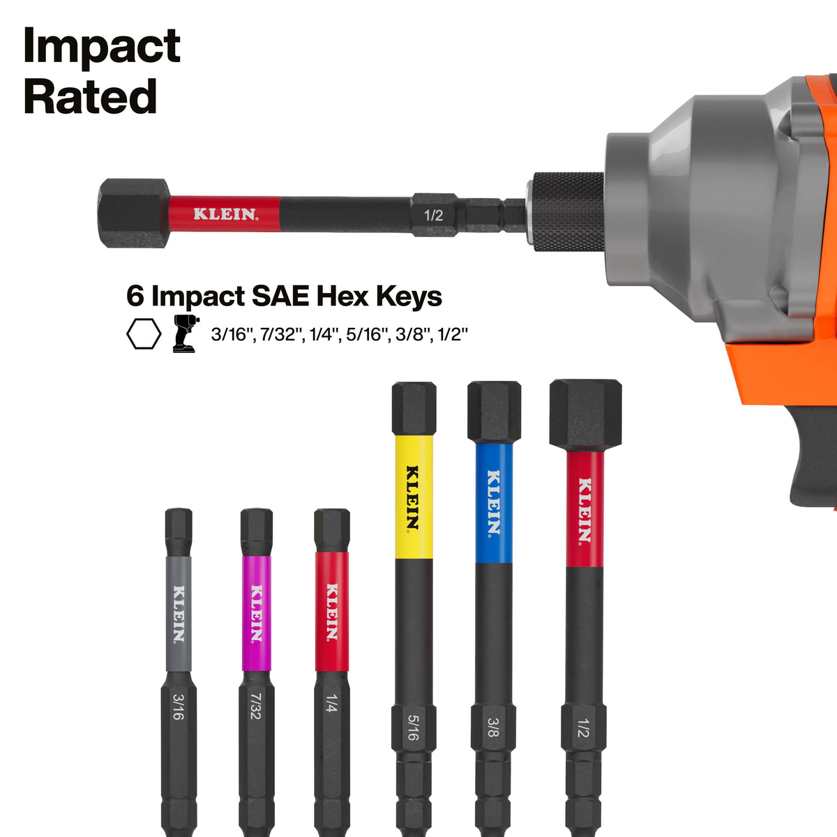 Klein Tools 70550HD folding hex keys opening up to 270 degrees