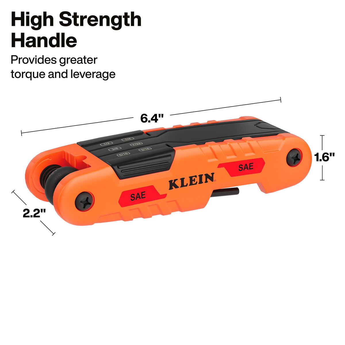 Klein Tools 70550HD reinforced nylon handle with folding keys
