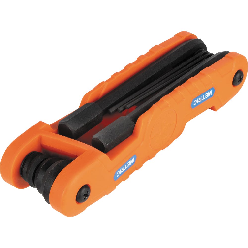 Klein Tools 70550M Pro Folding Hex Key Set, 10-Key, Metric Sizes