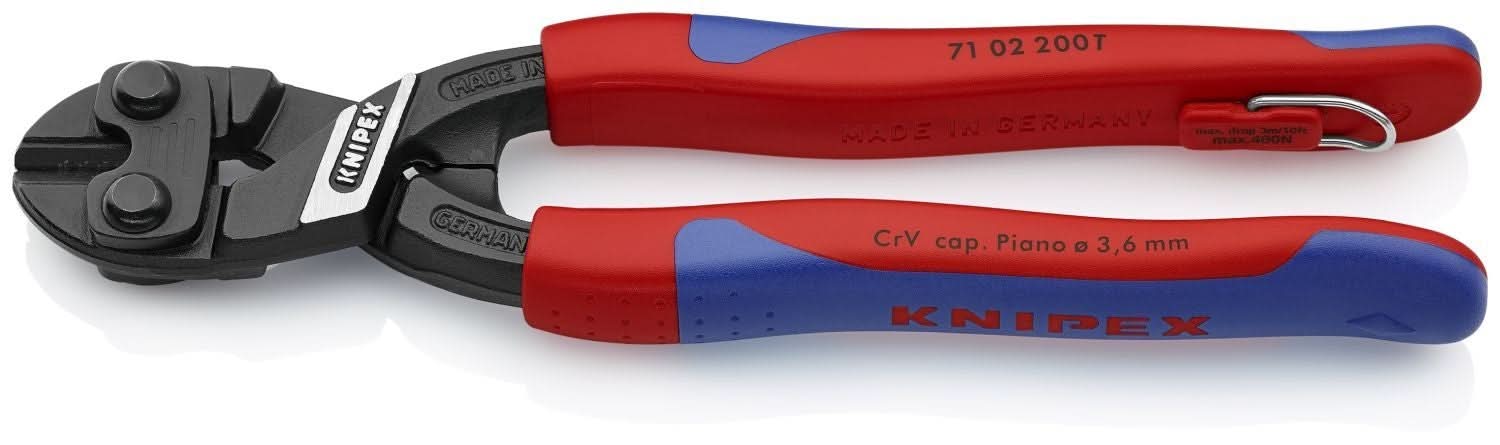 Knipex 71 02 200 T BKA CoBolt High Leverage Compact Bolt Cutters-Tethered Attachment