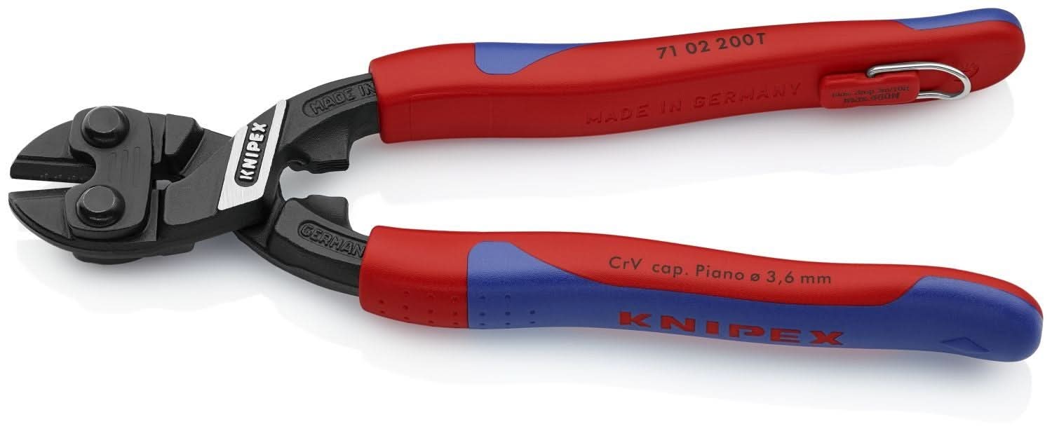 Knipex 71 02 200 T BKA CoBolt High Leverage Compact Bolt Cutters-Tethered Attachment