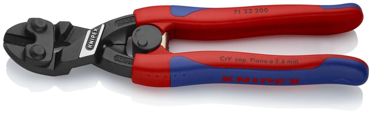Knipex 71 22 200 CoBolt High Leverage 20&deg; Angled Compact Bolt Cutters