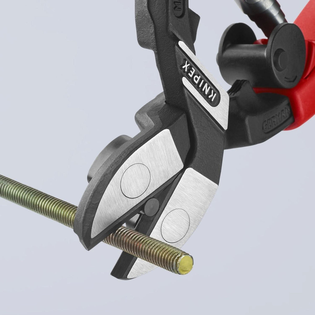 Knipex 71 22 200 T BKA CoBolt High Leverage 20&deg; Angled Compact Bolt Cutters-Tethered Attachment