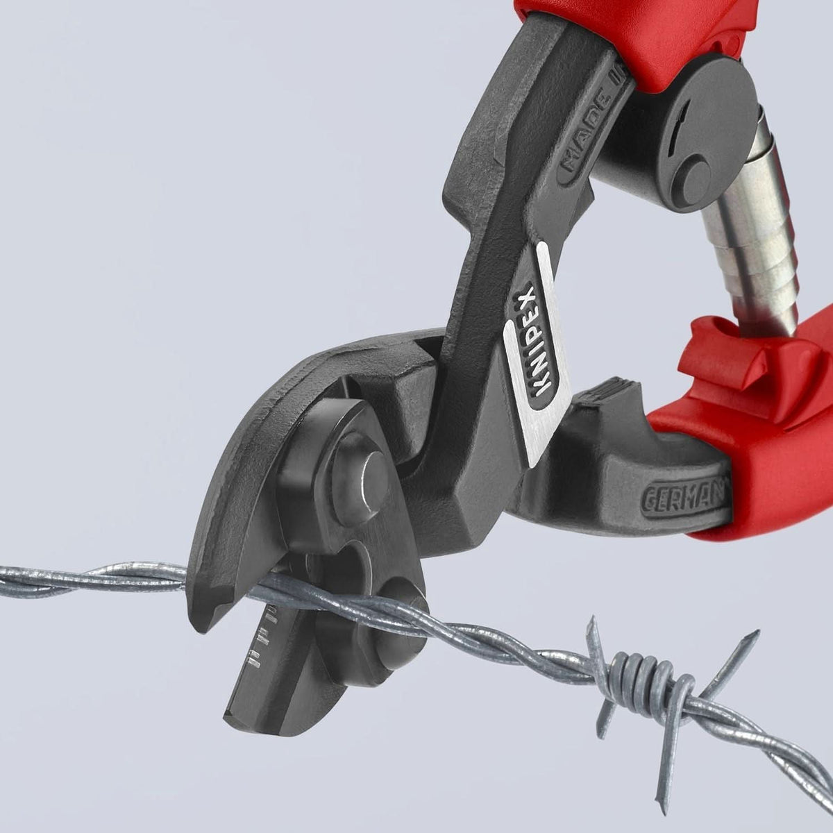 Knipex 71 22 200 T BKA CoBolt High Leverage 20&deg; Angled Compact Bolt Cutters-Tethered Attachment