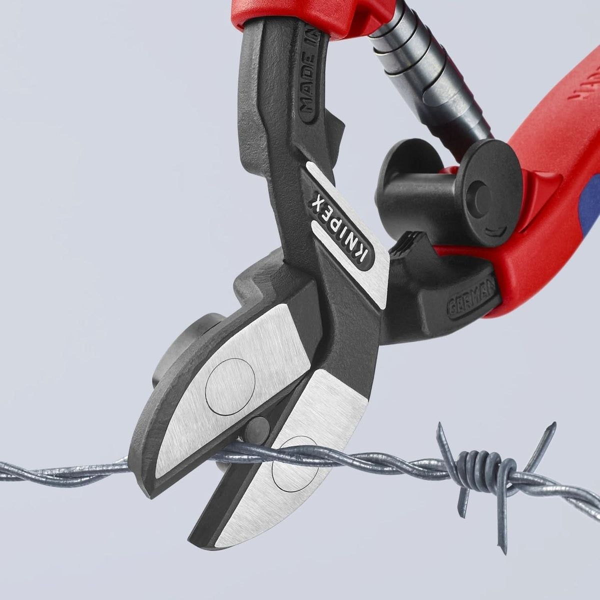 Knipex 71 22 200 T BKA CoBolt High Leverage 20&deg; Angled Compact Bolt Cutters-Tethered Attachment