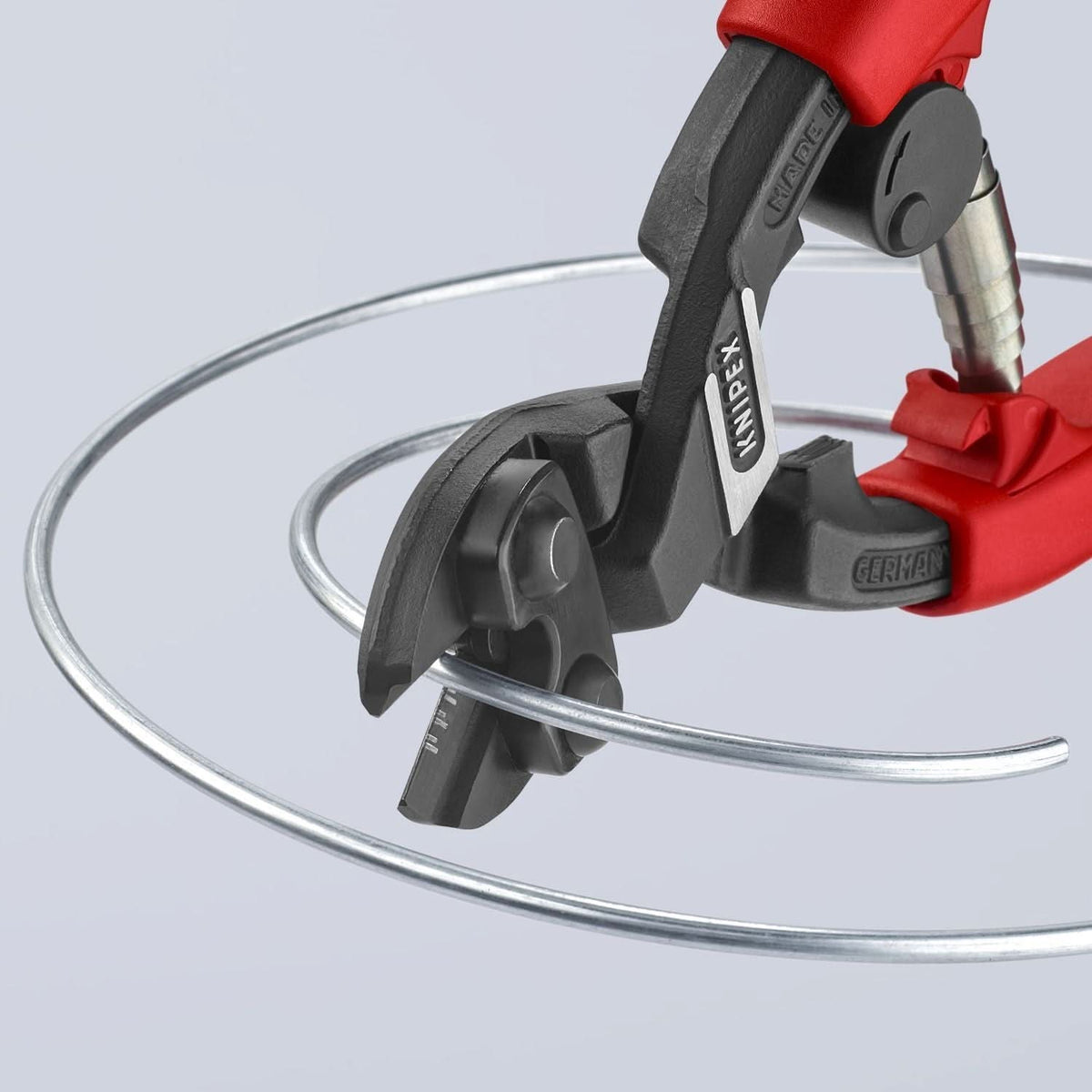 Knipex 71 22 200 T BKA CoBolt High Leverage 20&deg; Angled Compact Bolt Cutters-Tethered Attachment