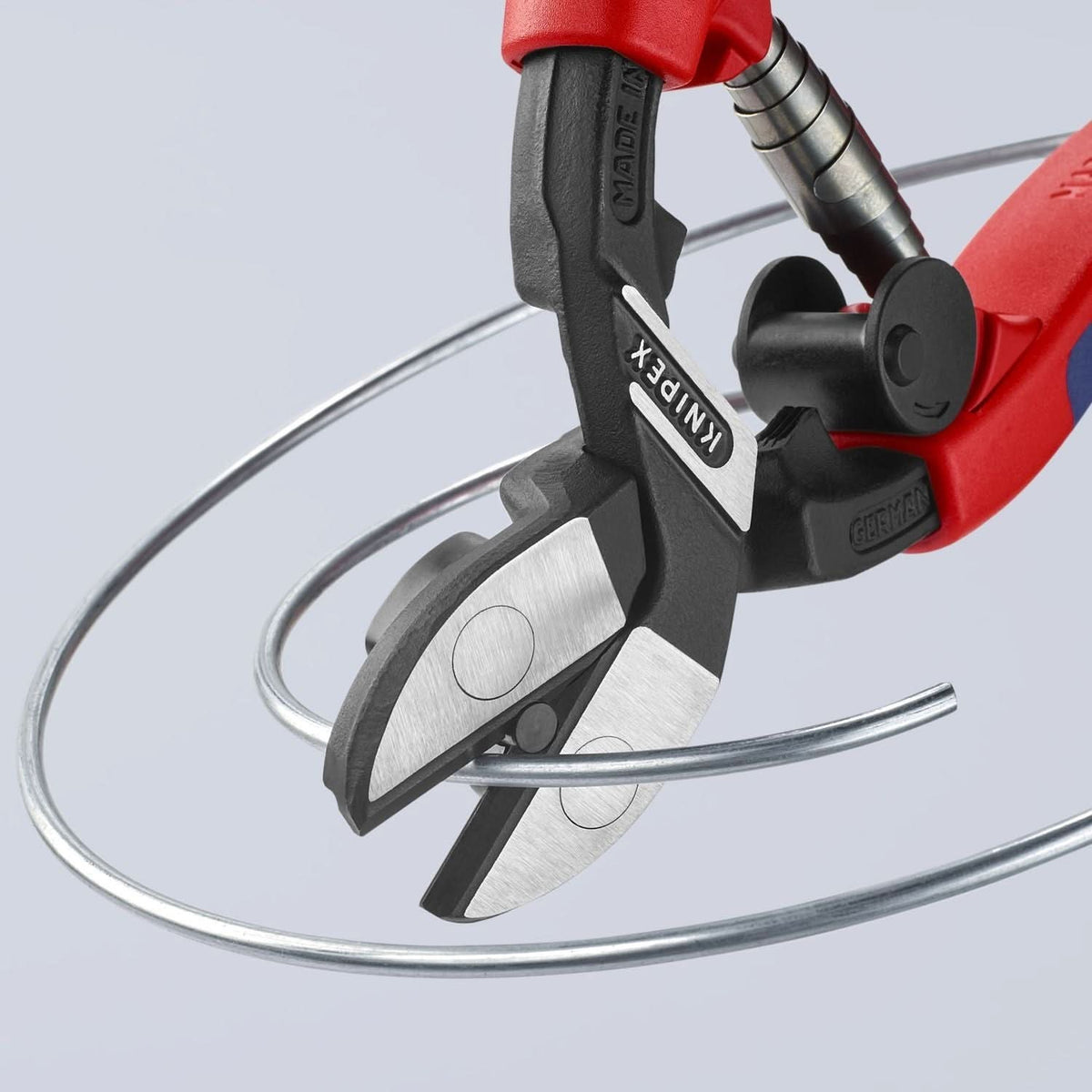 Knipex 71 22 200 T BKA CoBolt High Leverage 20&deg; Angled Compact Bolt Cutters-Tethered Attachment