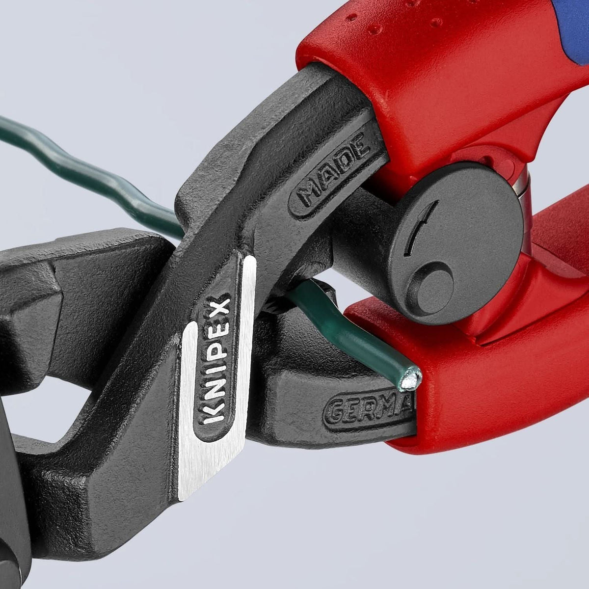 Knipex 71 22 200 T BKA CoBolt High Leverage 20&deg; Angled Compact Bolt Cutters-Tethered Attachment