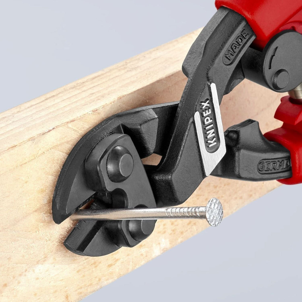 Knipex 71 22 200 T BKA CoBolt High Leverage 20&deg; Angled Compact Bolt Cutters-Tethered Attachment