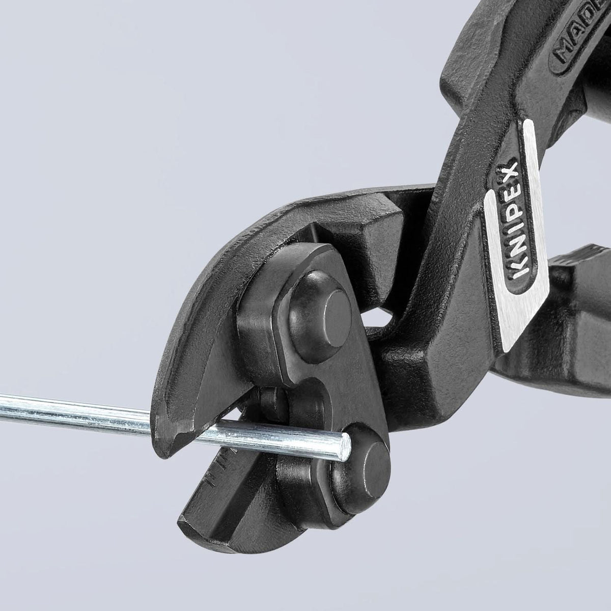Knipex 71 22 200 T BKA CoBolt High Leverage 20&deg; Angled Compact Bolt Cutters-Tethered Attachment