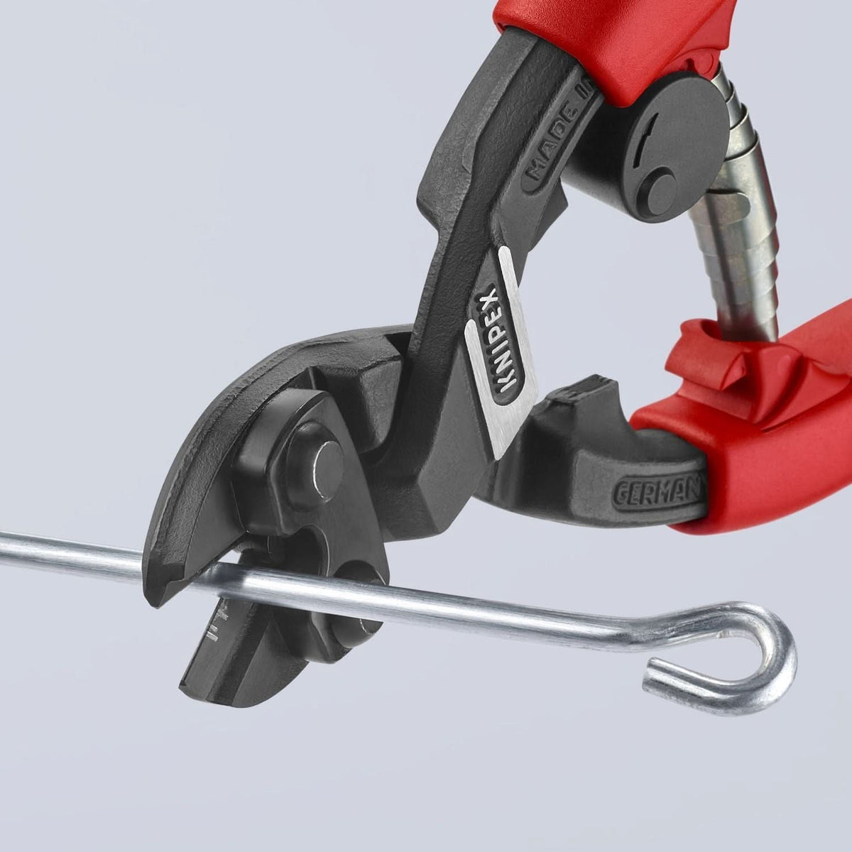 Knipex 71 22 200 T BKA CoBolt High Leverage 20&deg; Angled Compact Bolt Cutters-Tethered Attachment