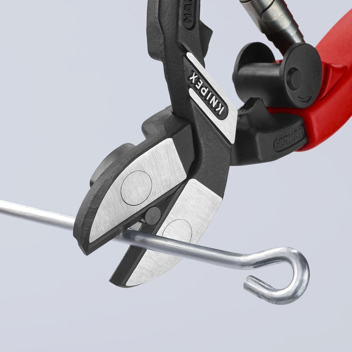 Knipex 71 22 200 T BKA CoBolt High Leverage 20&deg; Angled Compact Bolt Cutters-Tethered Attachment
