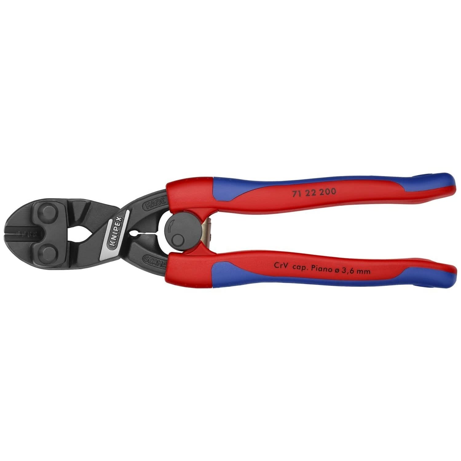Knipex 71 22 200 CoBolt High Leverage 20&deg; Angled Compact Bolt Cutters