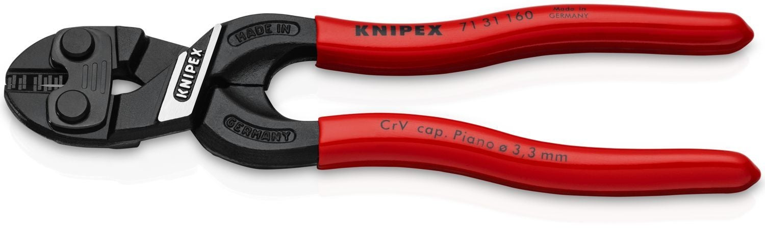 Knipex 71 31 160 CoBolt S Compact Bolt Cutters-Notched Blade