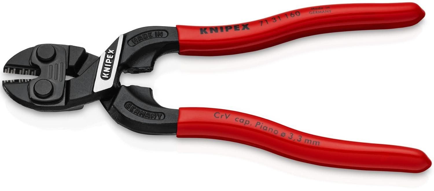 Knipex 71 31 160 CoBolt S Compact Bolt Cutters-Notched Blade