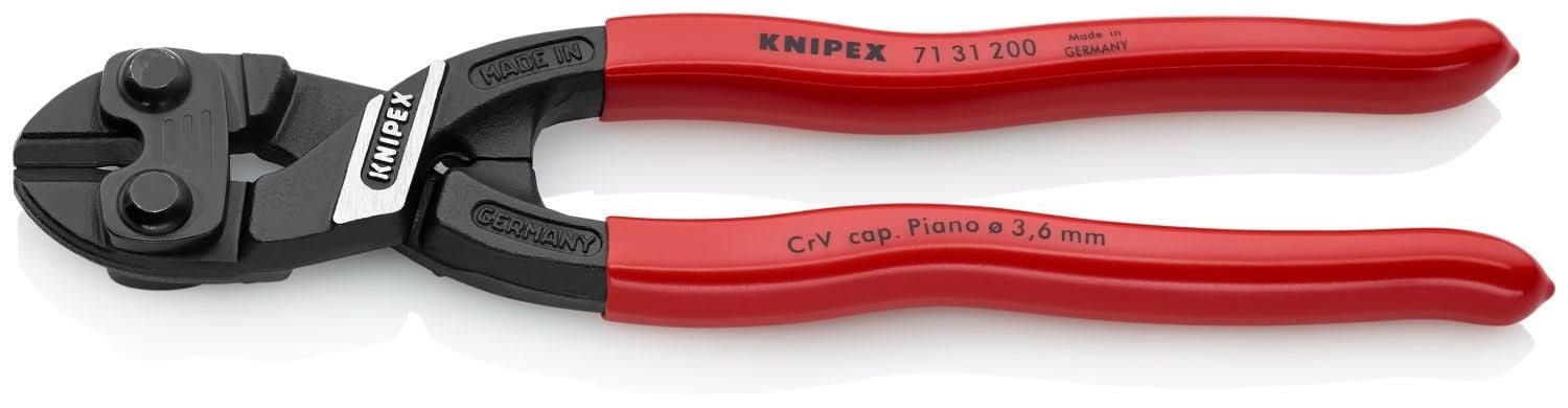 Knipex 71 31 200 R CoBolt High Leverage Compact Bolt Cutters-Fencing with Notched Blade