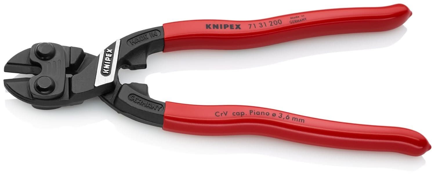 Knipex 71 31 200 CoBolt High Leverage Compact Bolt Cutters-Notched Blade