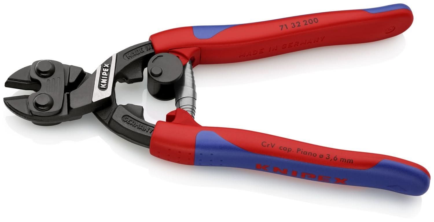 Knipex 71 32 200 CoBolt High Leverage Compact Bolt Cutters-Notched Blade