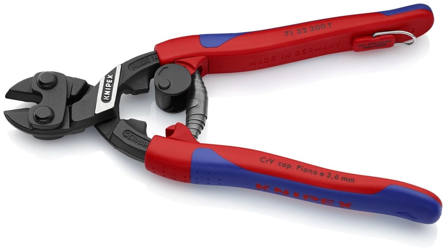 Knipex 71 32 200 CoBolt High Leverage Compact Bolt Cutters-Notched Blade