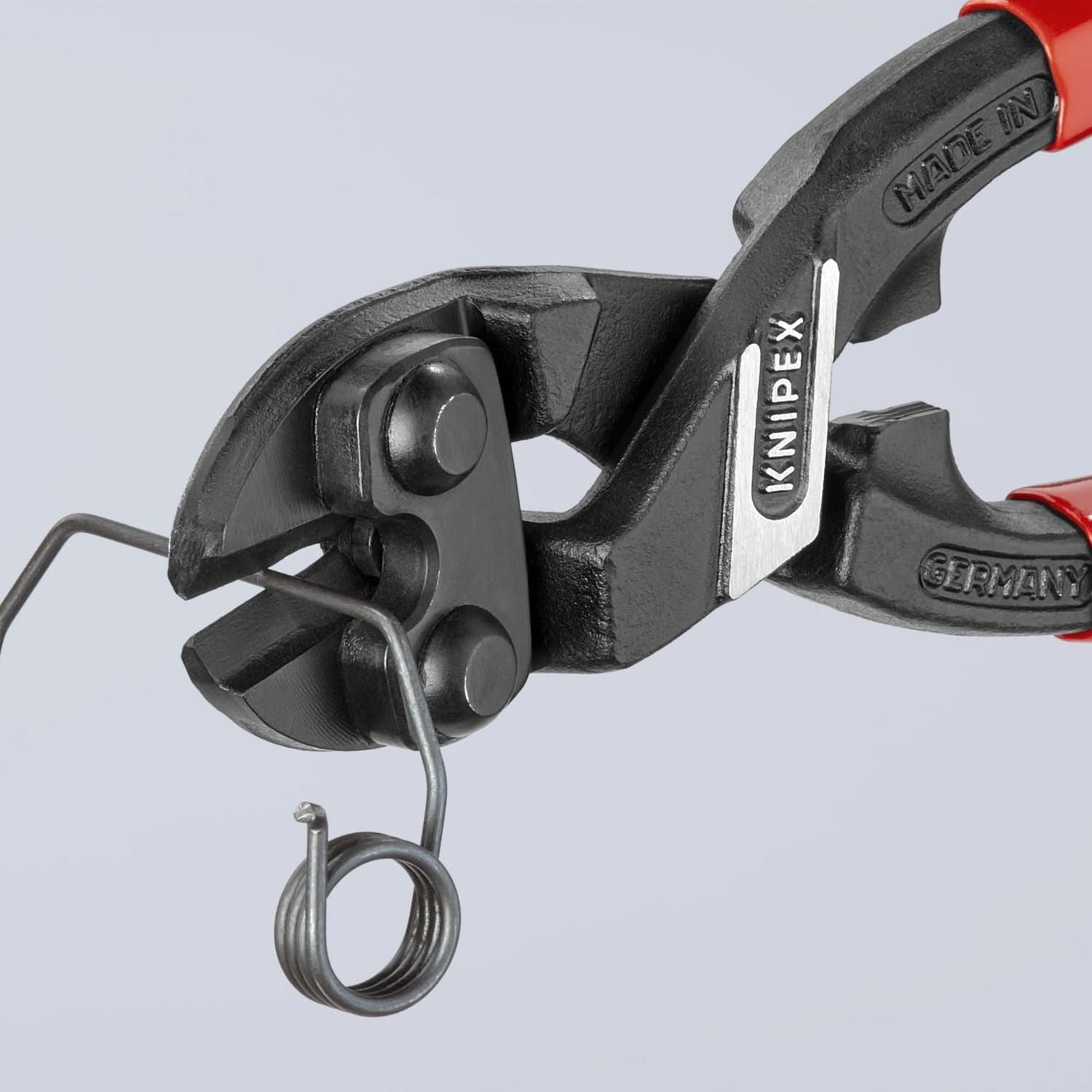 Knipex 71 41 200 CoBolt High Leverage 20&deg; Angled Compact Bolt Cutters-Notched Blade