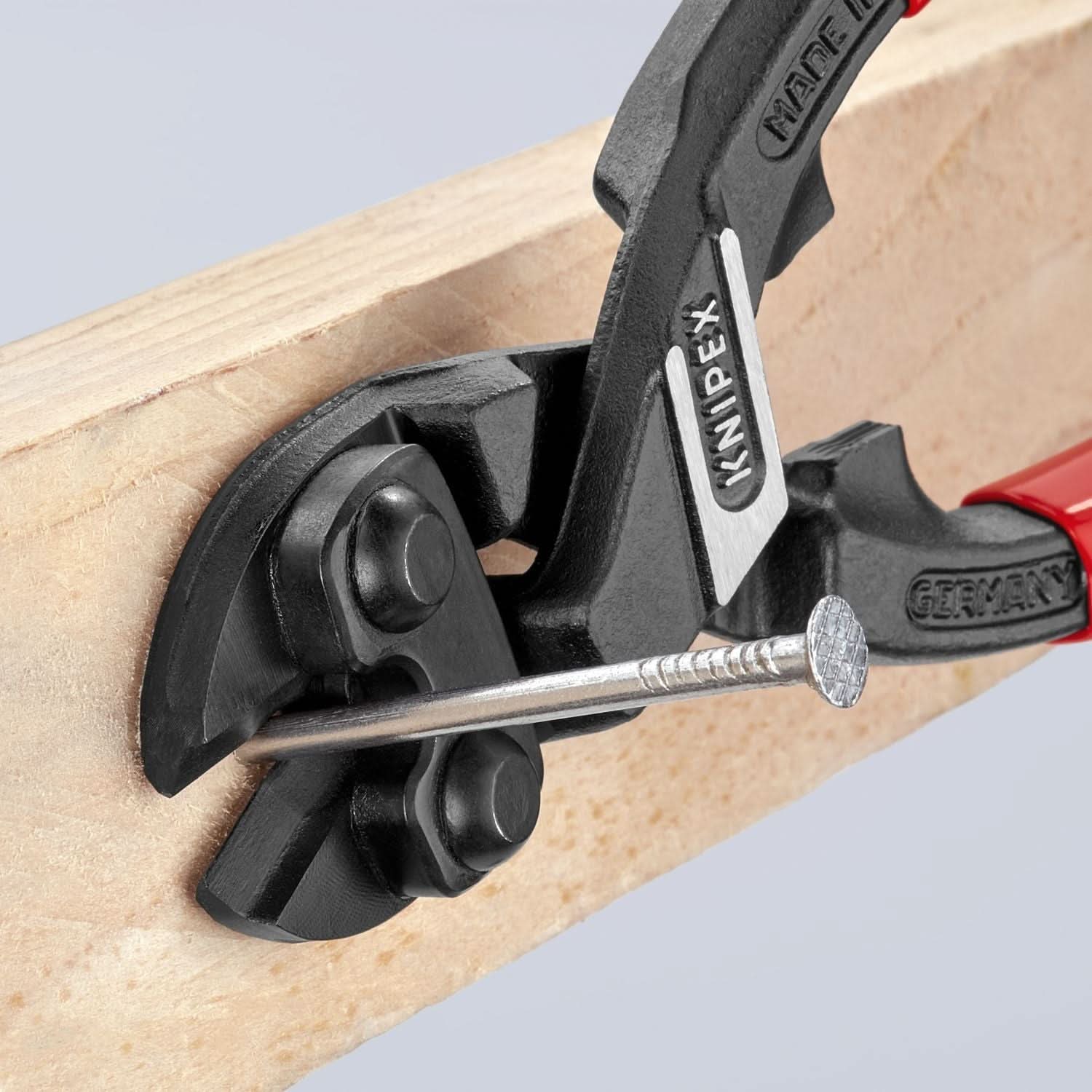 Knipex 71 41 200 CoBolt High Leverage 20&deg; Angled Compact Bolt Cutters-Notched Blade